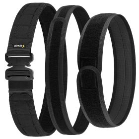 Tactical Belt Molle Belt With Quick Release Buckle Heavy Duty Gun Belt With Anti-slip Pad (size: M)